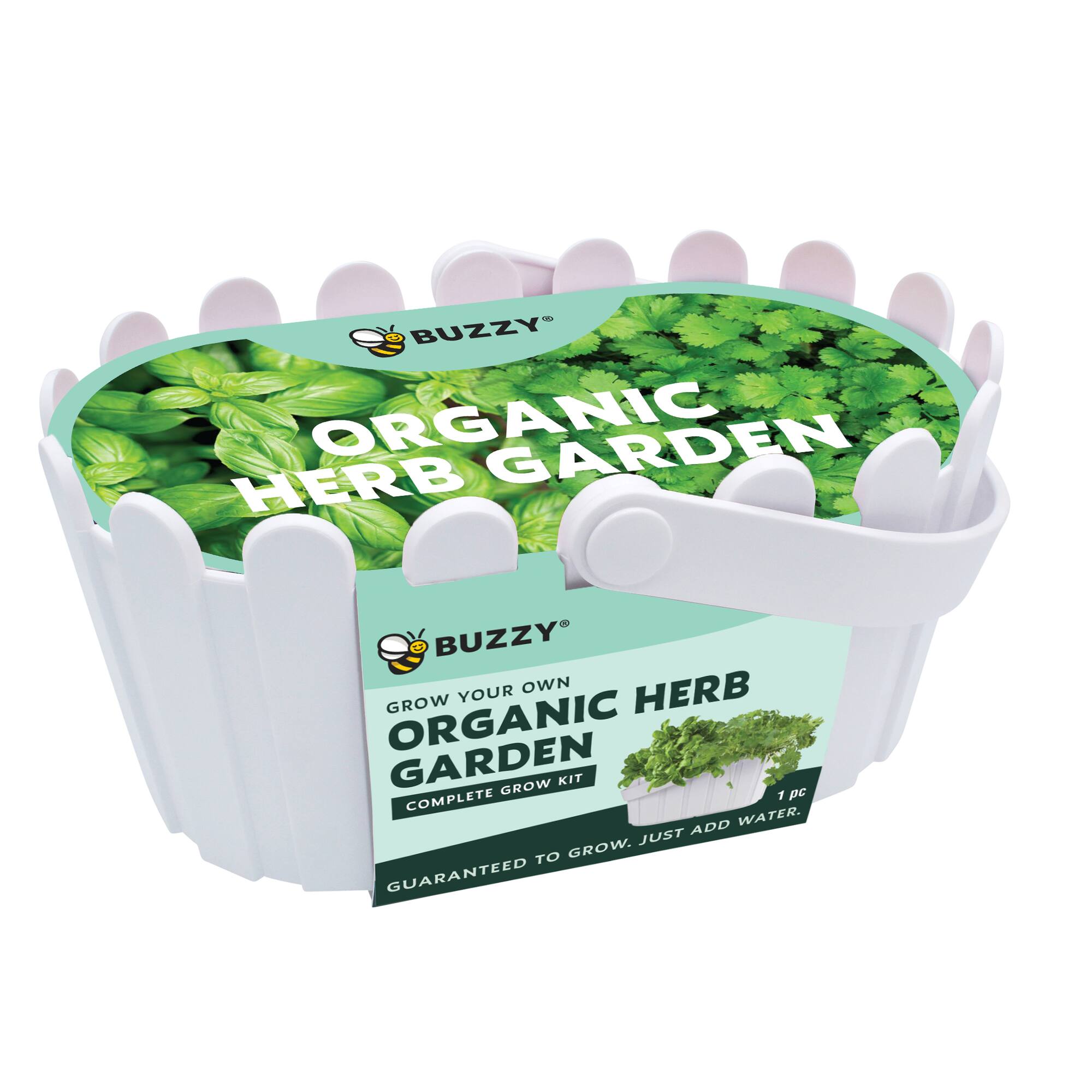 Buzzy® Organic Herb Garden Basket Complete Grow Kit